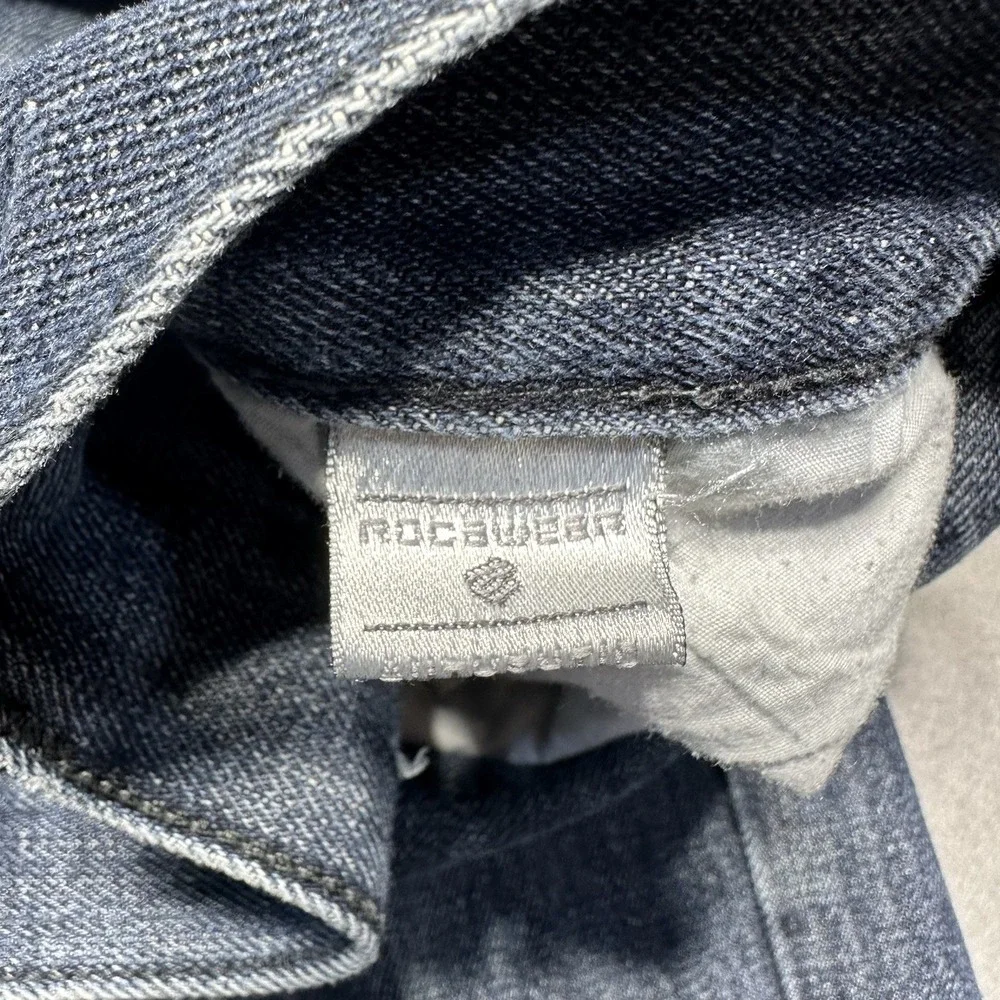Rocawear Men's Classic Fit Dark Wash Wide Leg Jeans - Size 42